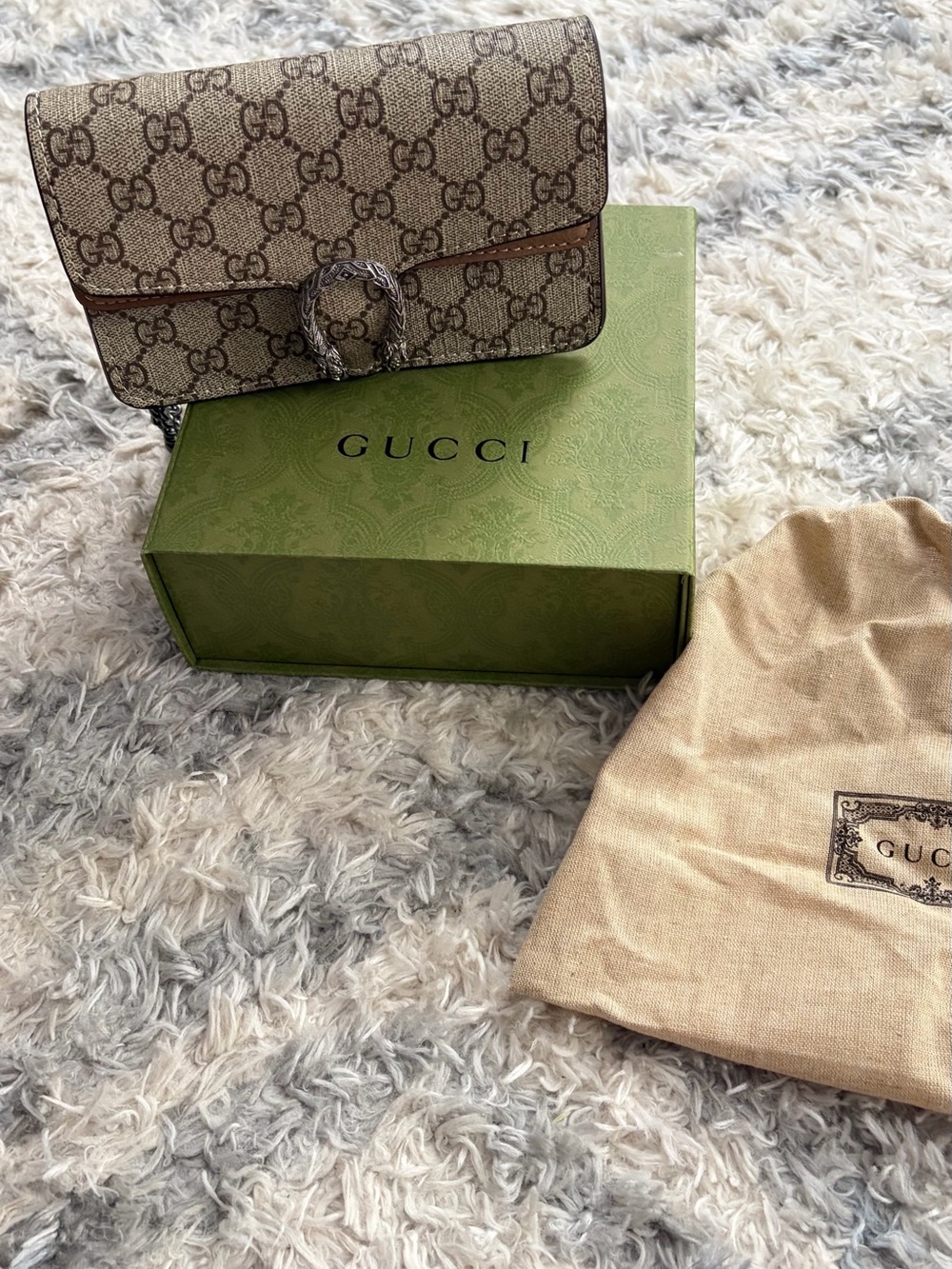Gucci Beige/Brown GG  Crossbody Bag